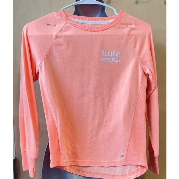 Xersion Peach 'Believe in Yourself" Long Sleeve Top - Picture 1 of 3